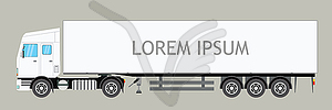 Trailer truck long vehicle - vector clipart