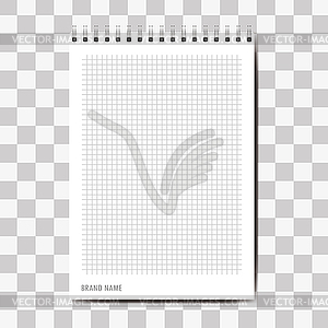Notepad template, - vector clipart