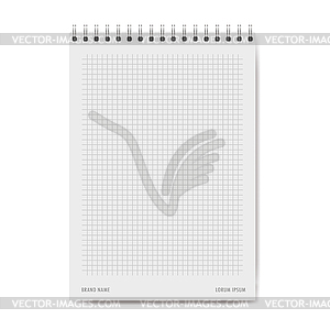 Notepad template - vector image