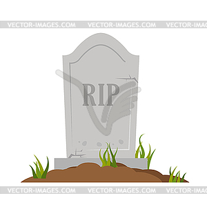 Stone tombstone rip, - vector image