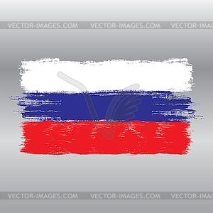 Flag of Russia ,watercolor brush style - vector image