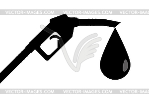 Fuel pump silhouette. Petrol station - vector image