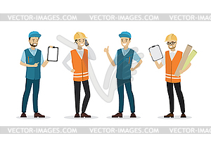 Labor male people collection, - vector image