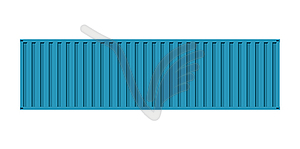 Blue cargo sea containe, facade view - vector clip art