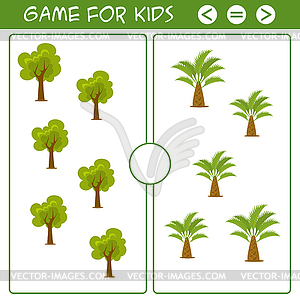 Education logic game for preschool kids.Cartoon - vector clipart