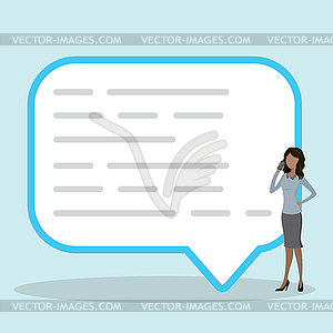 Speech bubble for comment and reply people,Female - royalty-free vector image