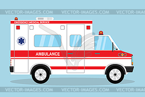 Ambulance vehicle,flat emergency auto - vector clipart