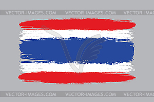Thailand flag brush - vector clipart