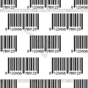 Seamless pattern with Barcode signs, - vector clip art