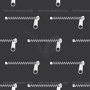 Seamless pattern with zippers - vector image