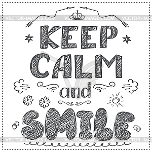 Motivation card,keep calm and start your day with - vector clipart