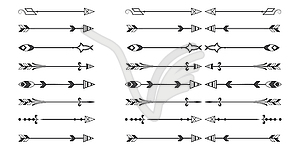 Set of Arrows and Dividers- calligraphic vintage - vector EPS clipart