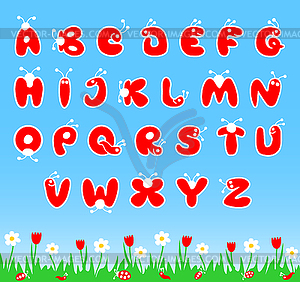ABC latin alphabet - vector clip art