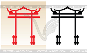Япония ворот - векторизованное изображение