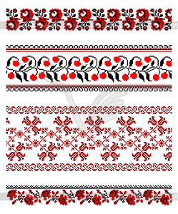 Украинская вышивка орнамент - рисунок в векторе