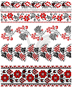 Ukrainian embroidery ornament - vector clip art