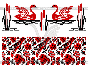 Ukrainian embroidery ornament - vector clip art