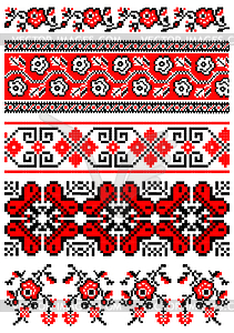 Ukrainian embroidery ornament - vector clipart