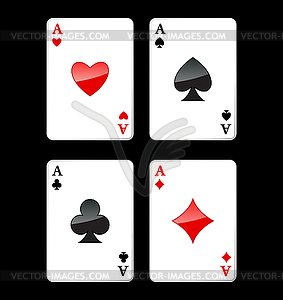 Four aces - vector image