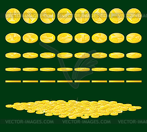 Golden coins - vector image