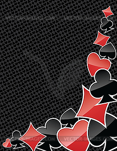 Abstract poker suits background - vector clipart