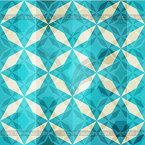 Vintage blue mosaic star seamless - vector image