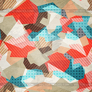 Vintage fabric seamless pattern with grunge effect - vector image