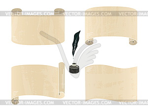 Vintage grunge scrolls - vector clipart