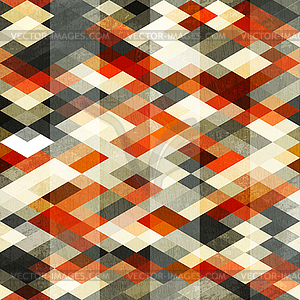 Vintage red rhombus seamless pattern - vector clipart