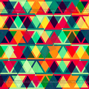 Vintage triangle seamless texture - vector clipart