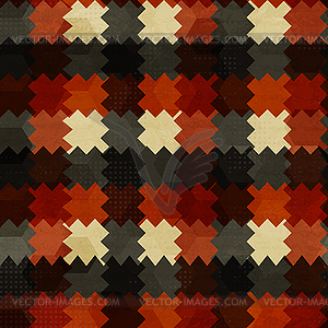 Vintage zig zag red seamless pattern - vector clipart