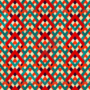 Vintage zigzag seamless pattern with grunge effect - royalty-free vector image