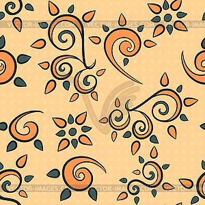 Yellow flower seamless - vector clip art