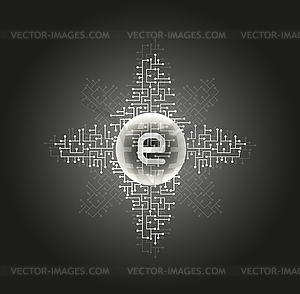 Abstract black internet background - vector image