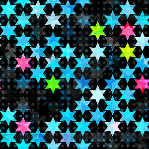 Абстрактный синий гранж-звездочный бесшовные - иллюстрация в векторном формате