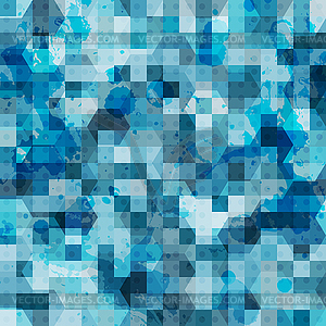 Abstract blue square grunge seamless - color vector clipart