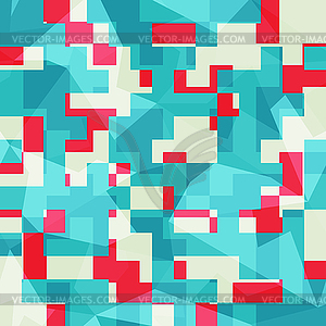 Abstract blue squares seamless pattern - vector clip art