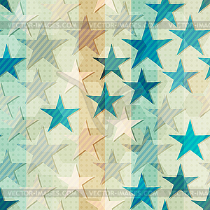 Abstract blue star seamless - vector image