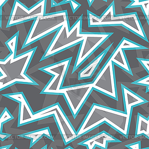 Abstract geometric blue seamless pattern - vector clipart