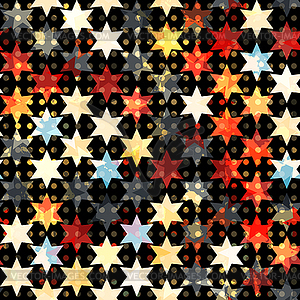 Abstract grunge star seamless - vector clip art