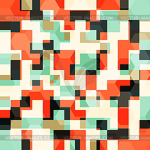 Абстрактные оранжевые квадраты бесшовные модели - иллюстрация в векторном формате