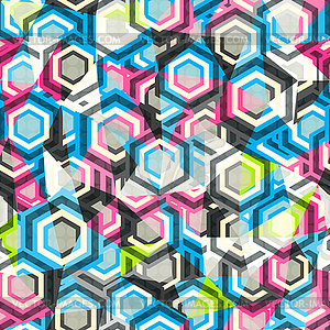 Abstract rhombus color seamless with glass effect - vector image