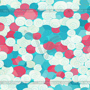 Abstract roses seamless - vector image