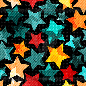 Abstract stars seamless - vector clip art