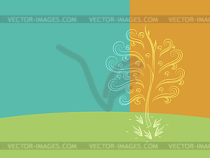 Abstract tree silhouette - vector image