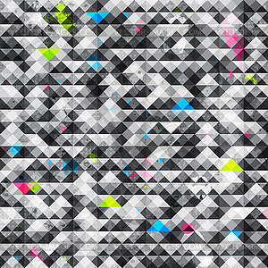 Abstract triangle grunge seamless pattern - vector EPS clipart