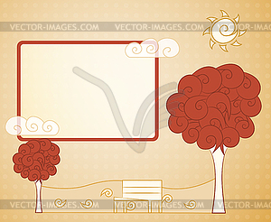 Abstract vintage tree - vector clip art