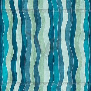 Abstract wave seamless pattern with grunge effect - vector clipart