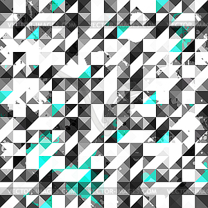 Blue color grunge triangle seamless pattern - vector clipart