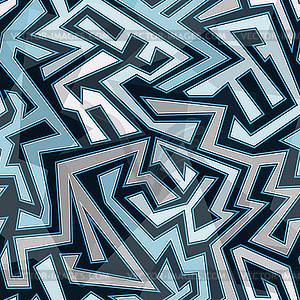 Blue stripes seamless pattern - vector image